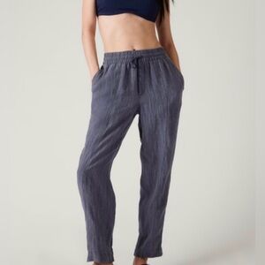 ATHLETA| 100% linen retreat pants women’s small